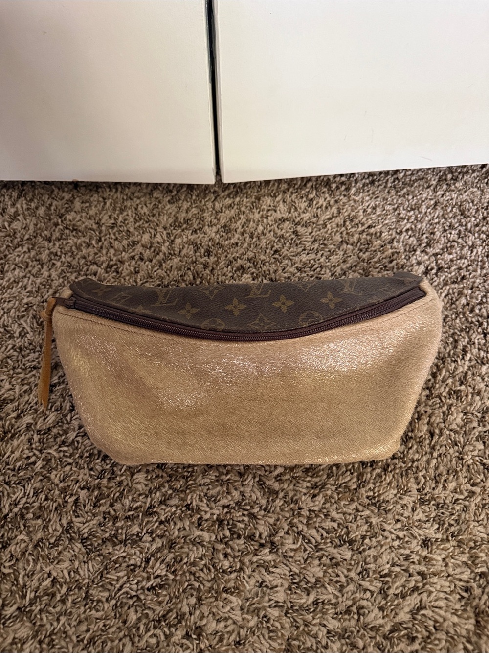 Keep It Gypsy with LV Brown Monogram Top with Beige Body Pouch